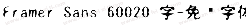 Framer Sans 60020 字字体转换